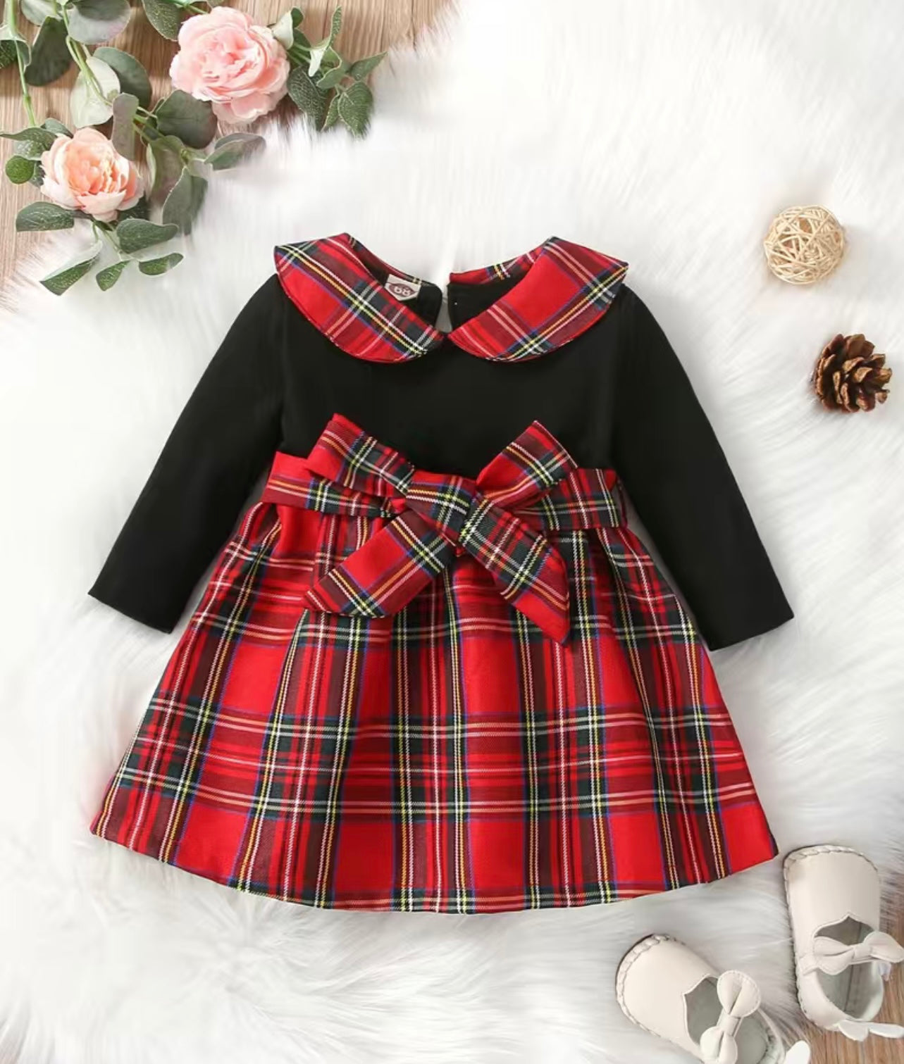 Black & Red Plaid Dress
