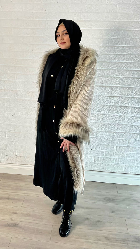 Fur Cardigan Long