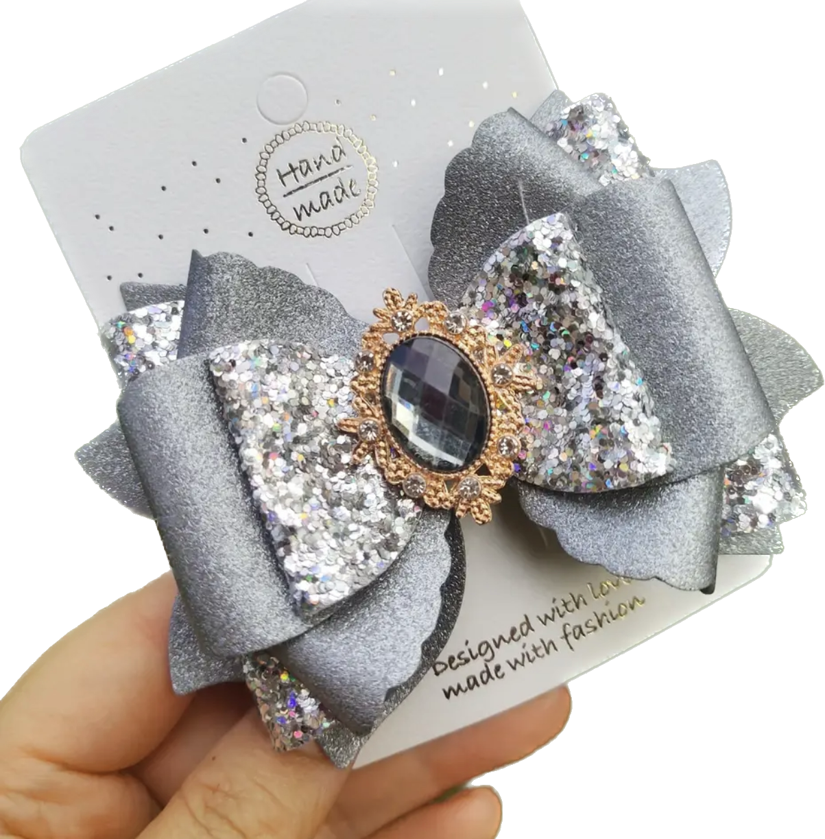 Crystal Bow Clips