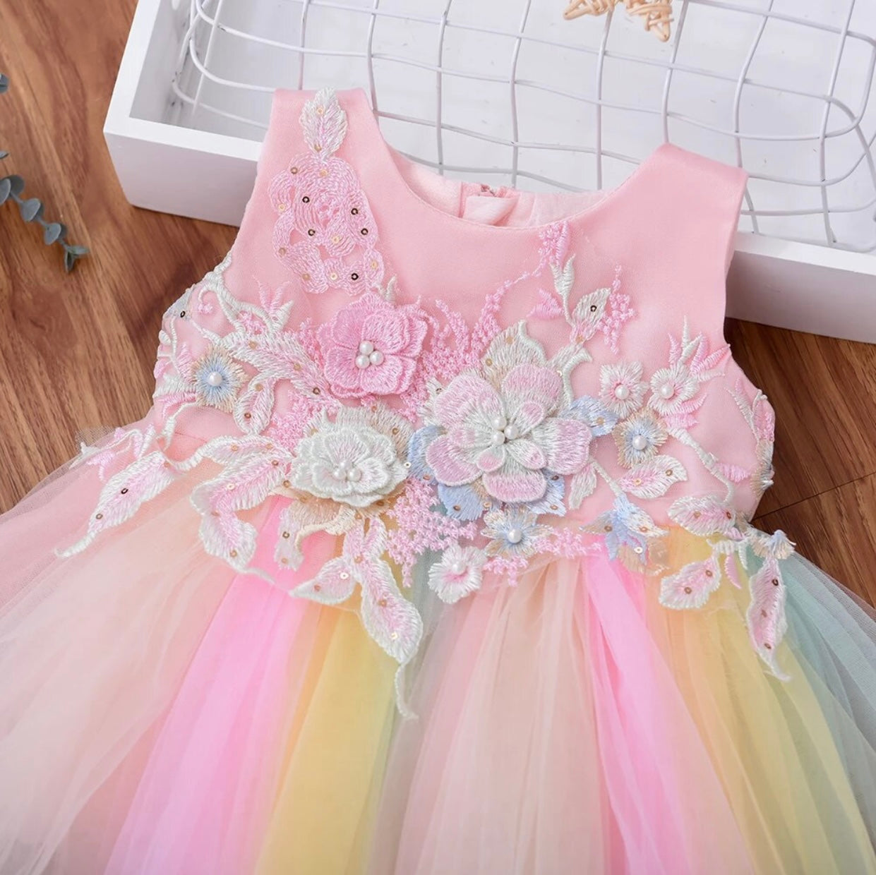 Rainbow Tulle Dress