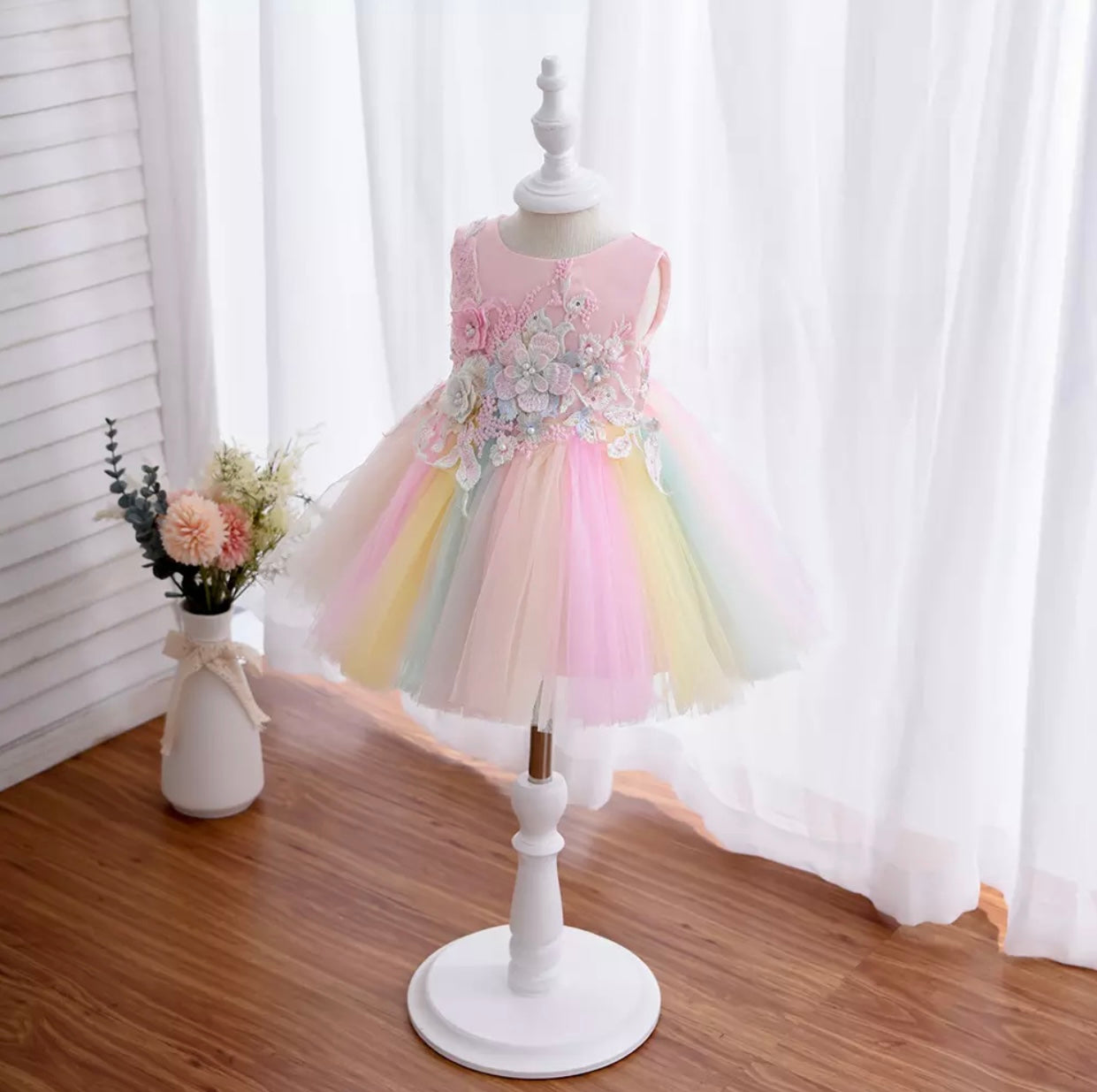 Rainbow Tulle Dress